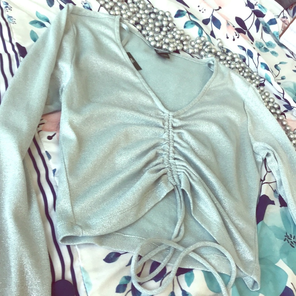 Baby blue shimmer top!